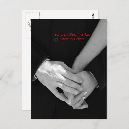 Carte Postale Tenir des mains (Devant / Derrière)