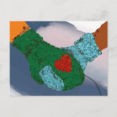 Carte Postale Tenir les mains imprimé d'art de couple, cadeaux d (Devant)