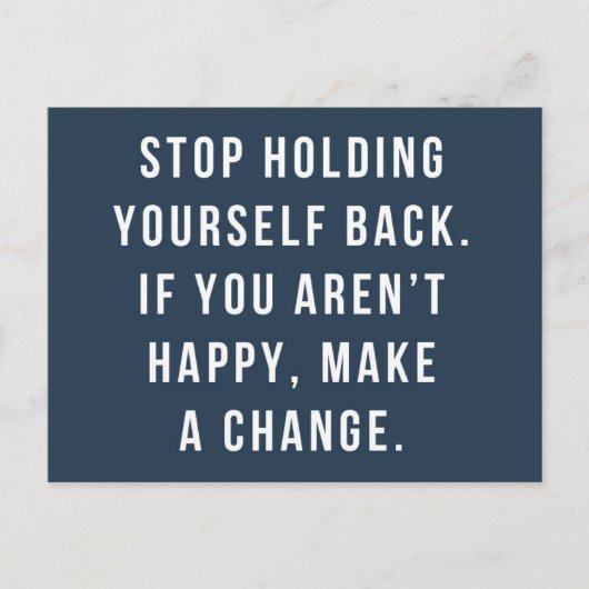 Carte Postale Tenir une citation (Devant)