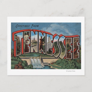 Carte Postale Tennessee (barrage)Grandes lettres ScènesTennessee