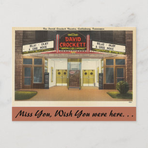 Carte Postale Tennessee, David Crockett Theatre, Gatlinburg