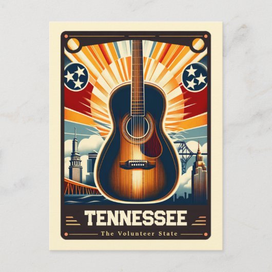 Carte Postale Tennessee | Esprit patriotique Vintage (Devant)