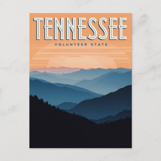 Carte Postale Tennessee État des Volontaires (Devant)