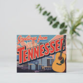 Carte Postale Tennessee Nashville Guitar Skyline (Debout devant)
