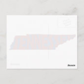 Carte Postale Tennessee Nom de l'État Mot Art Rouge (Dos)