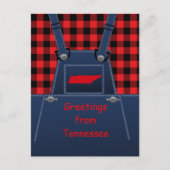 Carte Postale Tennessee Overalls Buffalo Plaid (Devant)