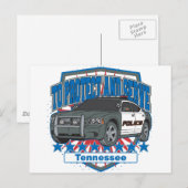 Carte Postale Tennessee pour protéger et servir la voiture de l' (Devant / Derrière)