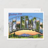 Carte postale Tennessee Vintage Big Letters (Devant / Derrière)