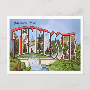 Carte postale Tennessee Vintage Big Letters