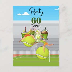 Carte Postale Tennis 60e Anniversaire  balle de tennis numéro am