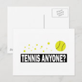 Carte postale Tennis Anyone (Devant / Derrière)
