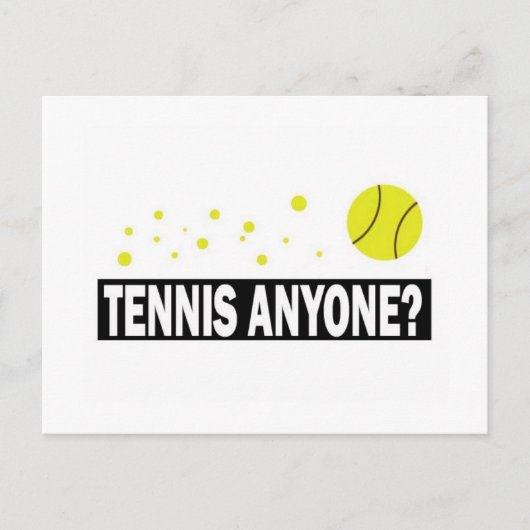 Carte postale Tennis Anyone (Devant)
