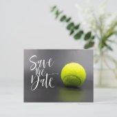 Carte Postale Tennis Ball Enregistrer la date (Debout devant)