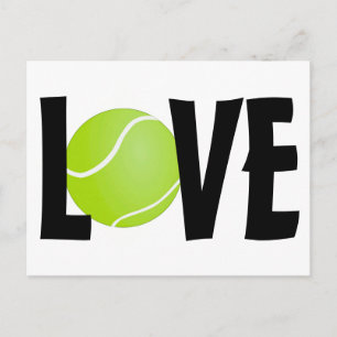 Carte Postale Tennis Ball LOVE