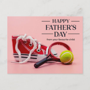Carte Postale Tennis Bonne Fête des pères pour papa