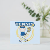 Carte Postale TENNIS - Brunette Boy Tshirts et cadeaux (Debout devant)