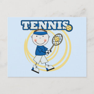 Carte Postale TENNIS - Brunette Boy Tshirts et cadeaux