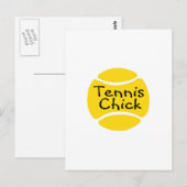 Carte Postale Tennis Chick (Devant / Derrière)