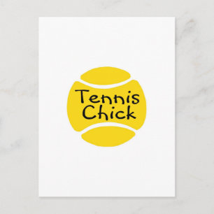 Carte Postale Tennis Chick