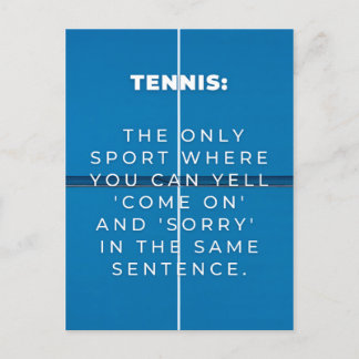 Carte Postale Tennis | Citation drôle