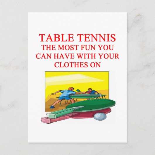 Carte Postale tennis de table (Devant)