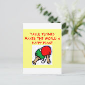 Carte Postale tennis de table (Debout devant)