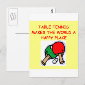 Carte Postale tennis de table (Devant / Derrière)