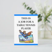 Carte Postale tennis de table (Debout devant)