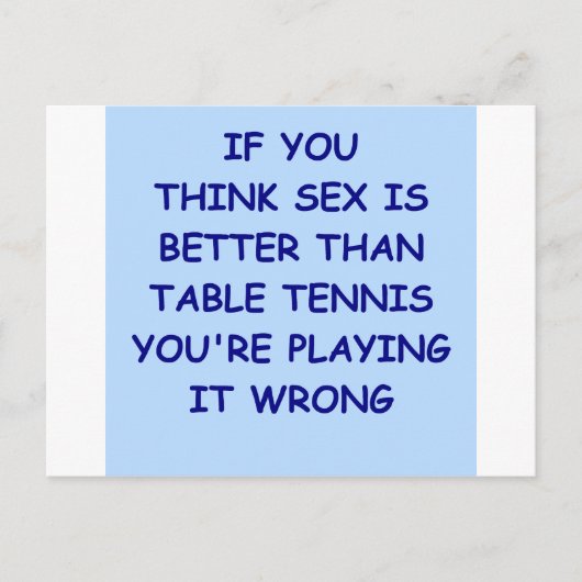 Carte Postale tennis de table (Devant)