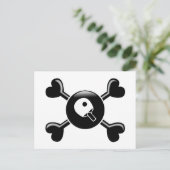 Carte Postale Tennis de table Crossbones (Debout devant)