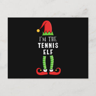 Carte Postale Tennis Elf Noël jumelé cadeau de famille