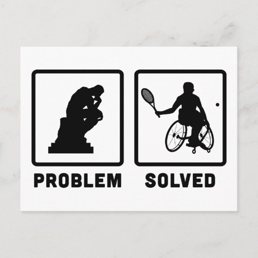 Carte Postale Tennis en fauteuil roulant (Devant)