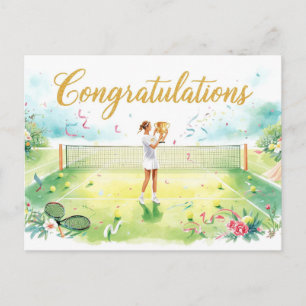 Carte Postale Tennis félicitations au joueur
