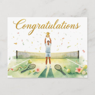 Carte Postale Tennis  félicitations au joueur