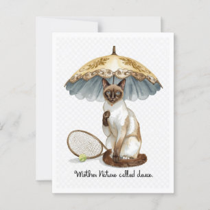 Carte Postale Tennis Funny Dire pour les Amoureux de les chats