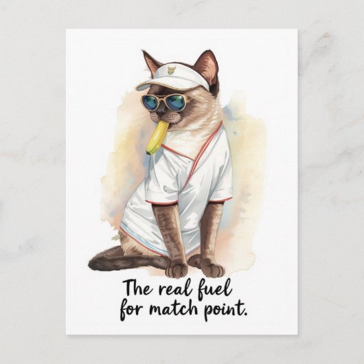 Carte Postale Tennis Funny Dit manger de la banane (Devant)