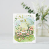 Carte Postale Tennis Get Well Soon  (Debout devant)