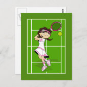 Carte postale Tennis Girl (Devant / Derrière)