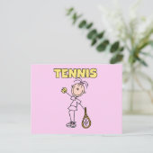 Carte Postale TENNIS Girl Tshirts et cadeaux (Debout devant)