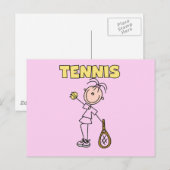 Carte Postale TENNIS Girl Tshirts et cadeaux (Devant / Derrière)