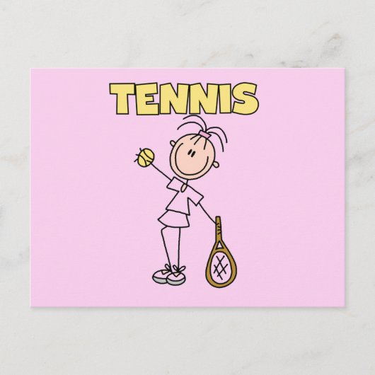 Carte Postale TENNIS Girl Tshirts et cadeaux (Devant)