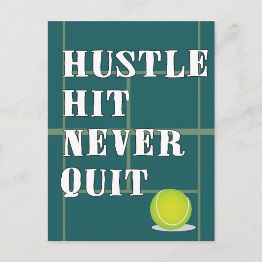 Carte Postale Tennis Hustle (Devant)