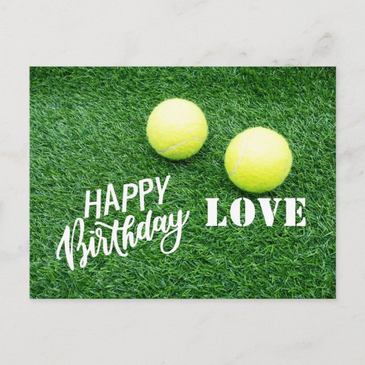 Carte Postale Tennis Joyeux Anniversaire (Devant)