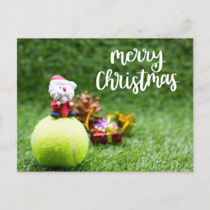 Carte Postale Tennis Joyeux Noël avec le Père Noël