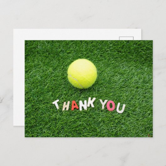 Carte Postale Tennis Merci (Devant / Derrière)