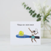 Carte Postale Tennis Player joue au tennis (Debout devant)