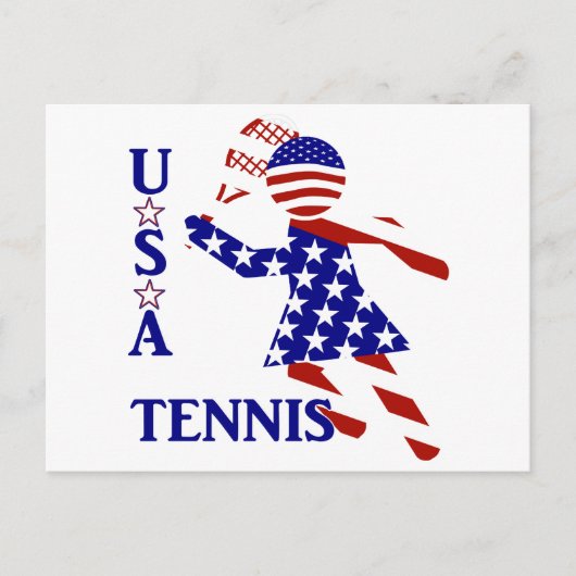Carte Postale TENNIS POUR FEMMES Patriotiques (Devant)