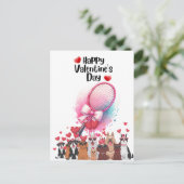 Carte Postale TENNIS Saint Valentin pour jouer avec amour (Debout devant)