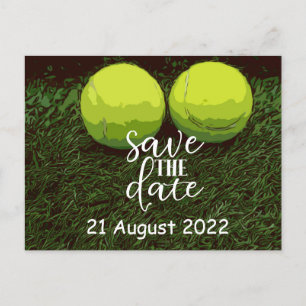 Carte Postale Tennis Sauvez la date pour l'invitation de la fête