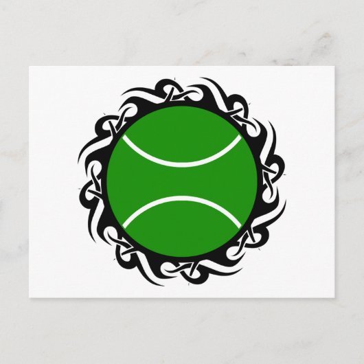 Carte Postale tennis tribal. (Devant)